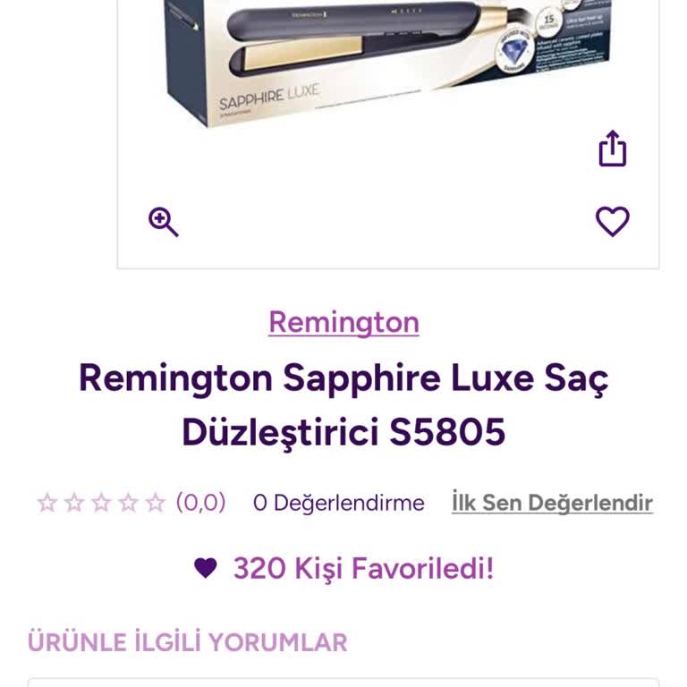 Stok Sorunu Nedeniyle İptal Edilen Remington Sapphire Luxe Siparişimin Yeniden Gönderilmesi