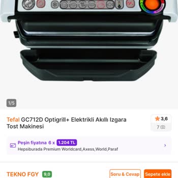 İlan Edilen Optigrill Plus Yerine Standart Model Gönderildiği İçin İade Ve Doğru Ürün Talebi