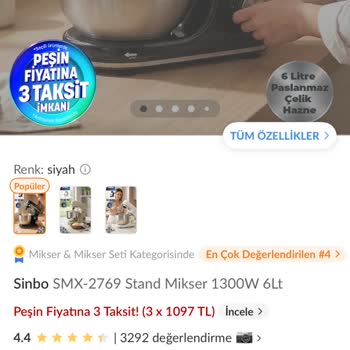 Sinbo Hamur Yoğurma Makinesinde Çırpma Aparatı Kırıldı Ve Yedek Parça Bulunamadı