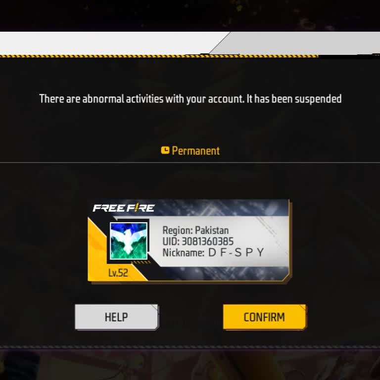 Free Fire Account Hacked and Banned After Unauthorized Activity
