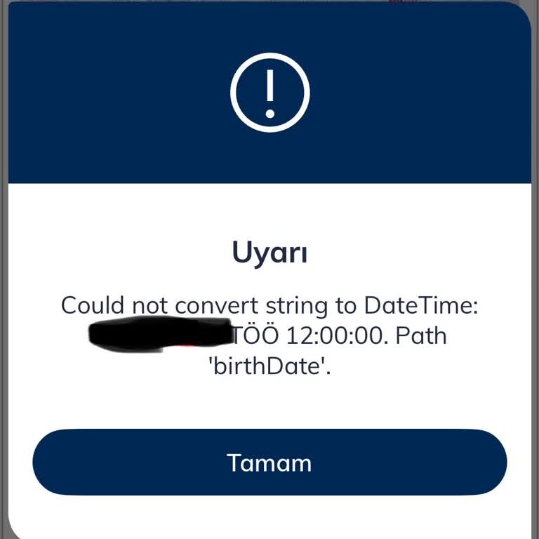 Doğum Tarihi Hatası Online Başvuruyu Engelliyor
