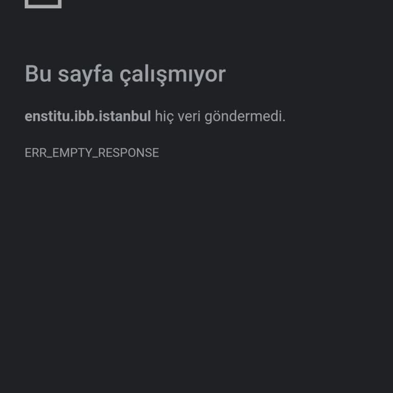 İSMEK Web Sitesinde Başvuru Sayfası Boş Yanıt Hatası Veriyor