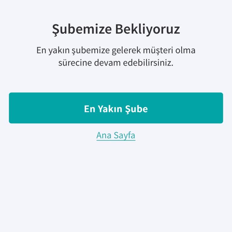 Garanti BBVA Mobil Uygulamada Şubeye Yönlendirme Nedeniyle Uzaktan Hesap Açma Engeli