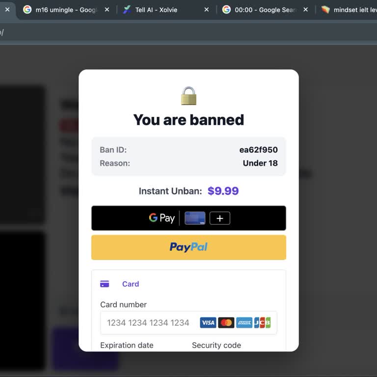 Got Banned From Using Umingle By Typing M16