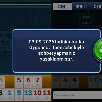 Okey Plus’ta Haksız Sohbet Yasağı Ve Cezanın İptali Talebi