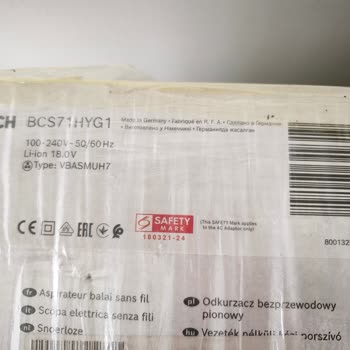 Açılmış Ve Eski Üretim Tarihli Bosch Süpürge İçin Değişim Talebi