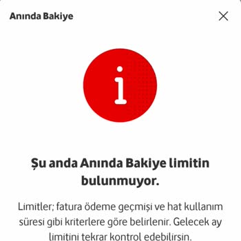 Anında Bakiye Limitimin Haksız Kapatılması