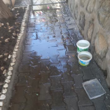 Şehir Suyu Patlağı Nedeniyle Evde Şiddetli Su Baskını