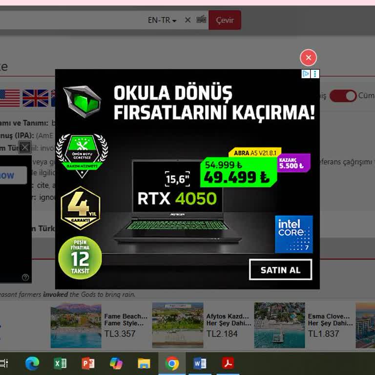 Tureng Sözlüğünde Reklam Patlaması Hizmeti Kullanılamaz Hale Getiriyor