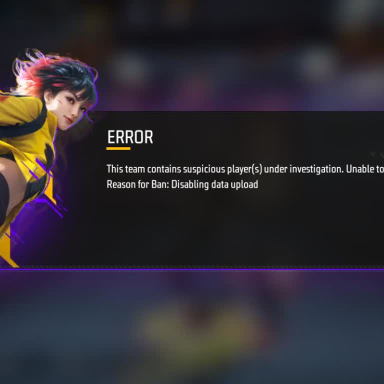 Free Fire "Something Suspicious With This Player" Ranked Mode Block