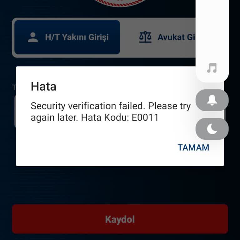 Güvenlik Doğrulaması Başarısız Hatası (e0011) Nedeniyle Görüntülü Görüşme Uygulaması Açılmıyor