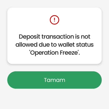 Oppo A60 Telefonumda Doa Cüzdanı İşlem Dondurması Nedeniyle Blokeli