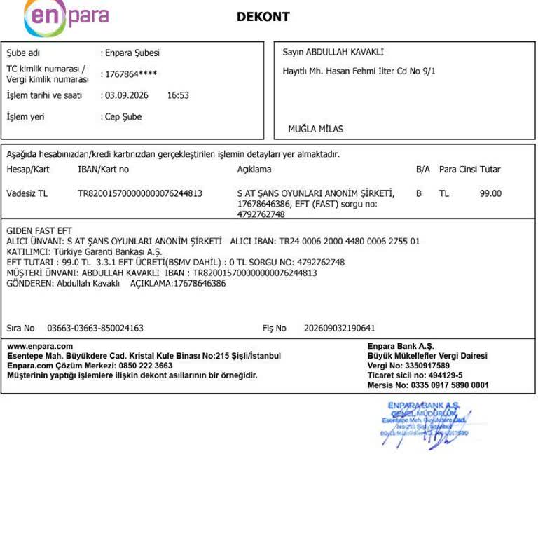 99 TL’lik EFT Bitalih Hesaba Yansımadı Ve Canlı Destekte Çözüm Sunulmadı