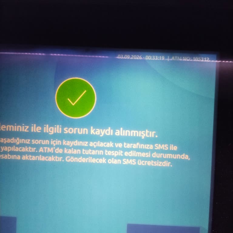 Kurye Nakit İadesi İçin ATM Sorunu Ve Acil Çözüm Talebi