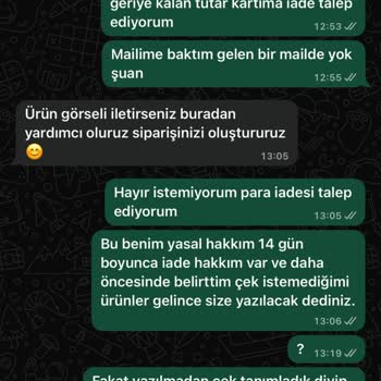 İade Talebim Nakit Olarak İşlenmedi, Hediye Çeki Teklif Edildi
