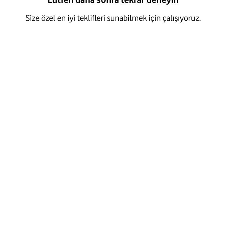 Vodafone Yanımda Faturasızdan Faturalıya Geçişte Sürekli Hata Mesajı