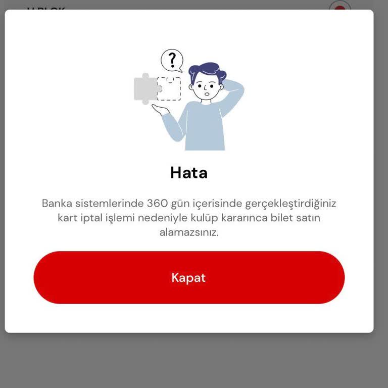 Kulüp Kartı Değişikliği Sonrası 360 Günlük Bilet Satın Alma Engeli