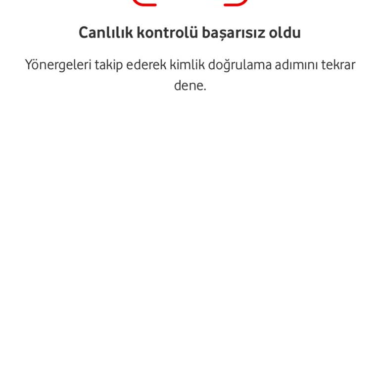 Vodafone Pay Hesabına Girişte Canlılık Kontrol Döngüsü Sorunu