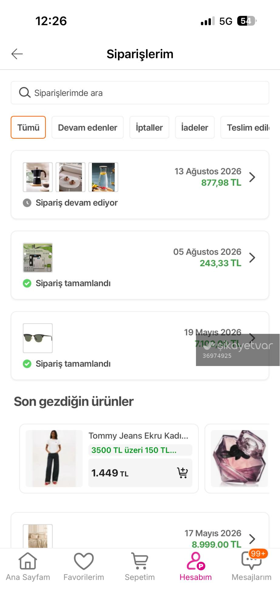user_aca3fdf3様 リクエスト 6点 まとめ商品 Hepsiburada'da Siparişim Teslim Edilmedi Ve PUDO'da Alınamıyor