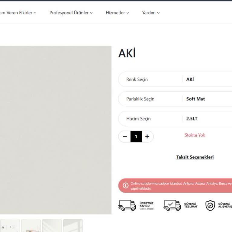 Filli Boya’nın İnternet Sitesindeki Stok Sorunu Müşterileri Mağdur Ediyor