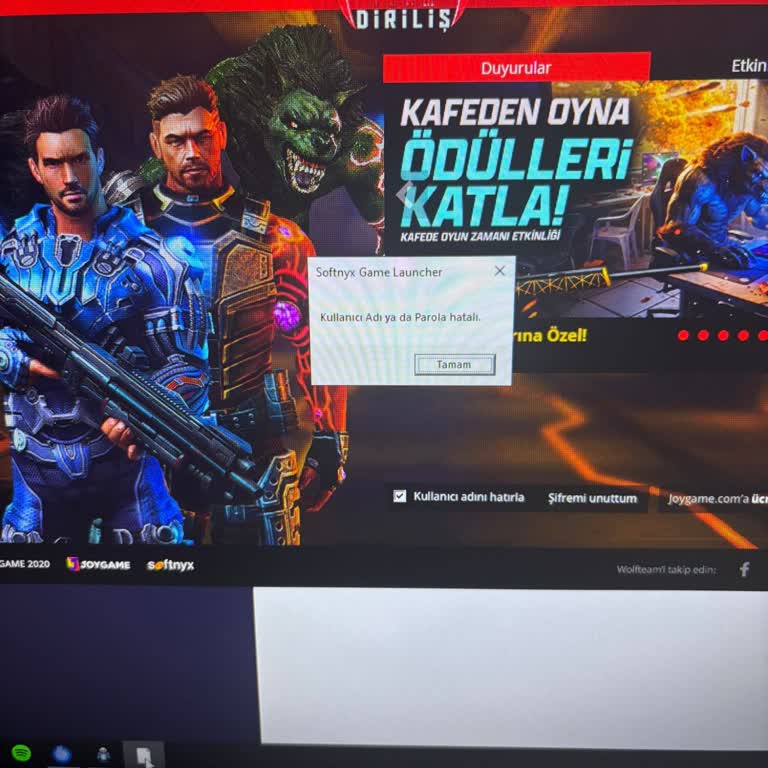 Wolfteam Şifrem Tanınmıyor Ve Hesabıma Giriş Yapamıyorum