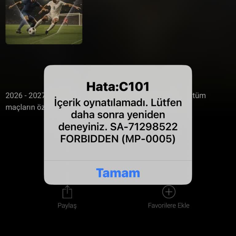 Digiturk Spor Extra Paketi İçin C101 Hatası Ve Müşteri Hizmetlerine Ulaşılamaması
