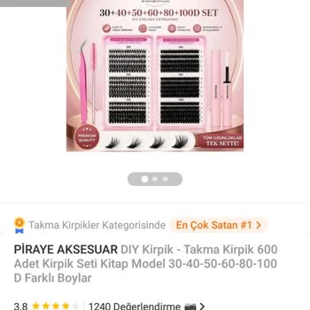 İlanla Uyuşmayan Kirpik Seti Gönderimi Ve Söz Verilen Yeniden Gönderimin Gecikmesi