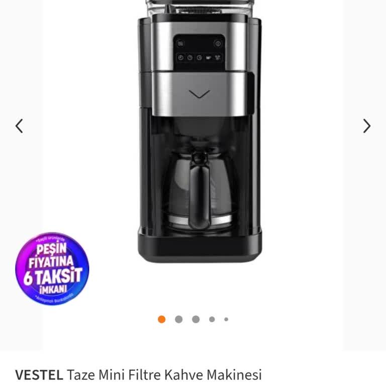 Vestel Mini Filtre Kahve Makinesi Demlik Parçası Temin Edilemiyor