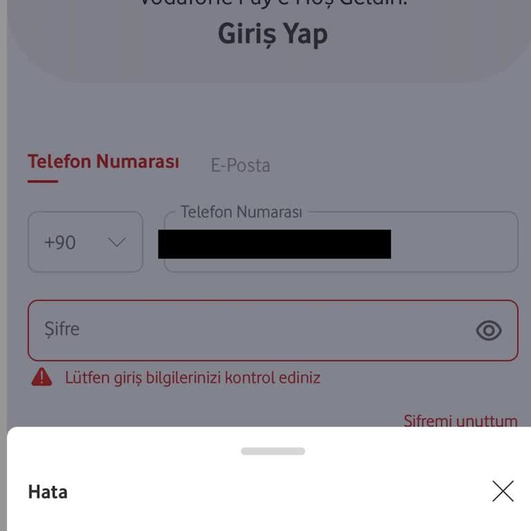 İki Gün Boyunca Vodafone Pay Cüzdanına Giriş Yapamama Ve 720 TL Bakiye Dondurulması