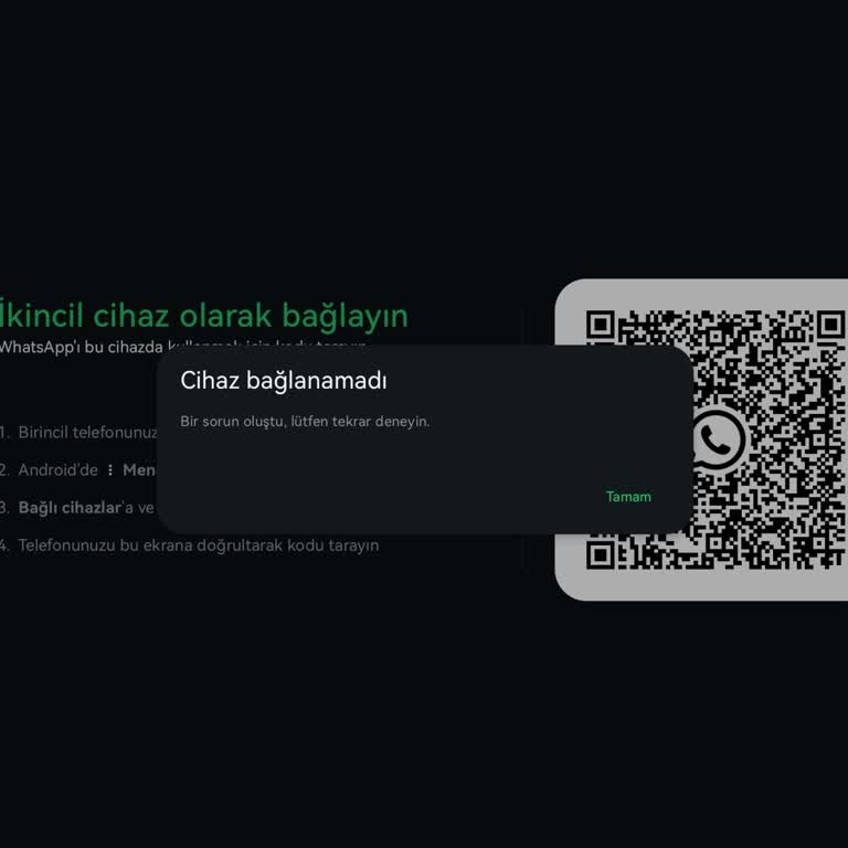 WhatsApp Tablet Bağlantı Hatası Ve Silinen Mesajlar İçin İnsan Desteği Talebi