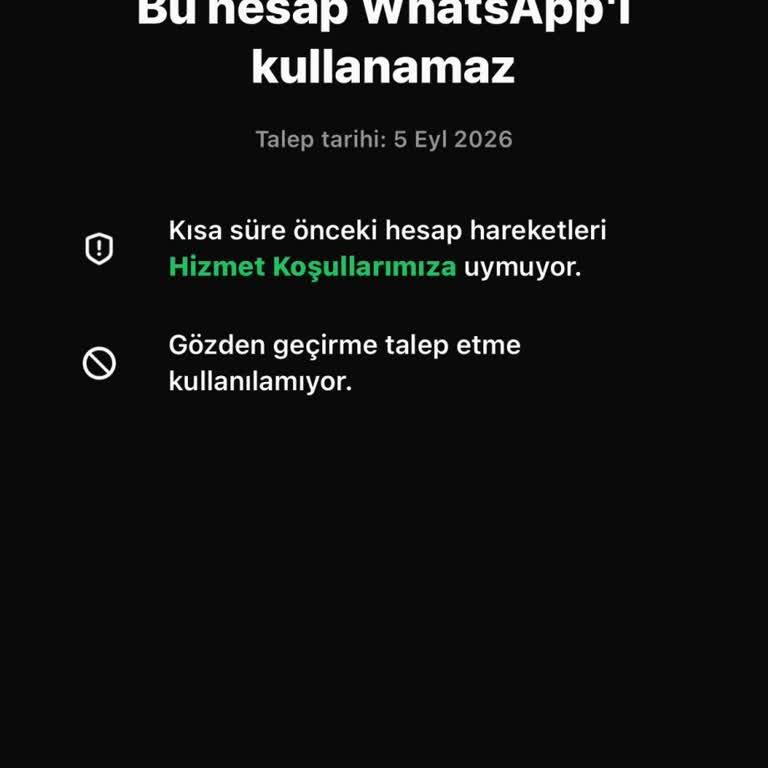 WhatsApp Hesabım Haksız Olarak Engellendi Ve Erişimim Kesildi