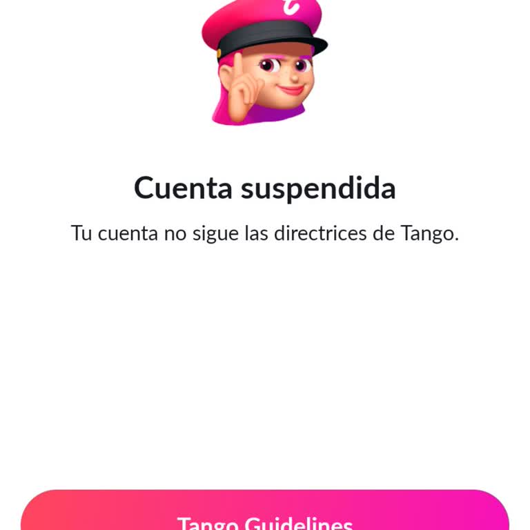 Suspensión injusta de cuenta en Tango, solicito revisión y solución