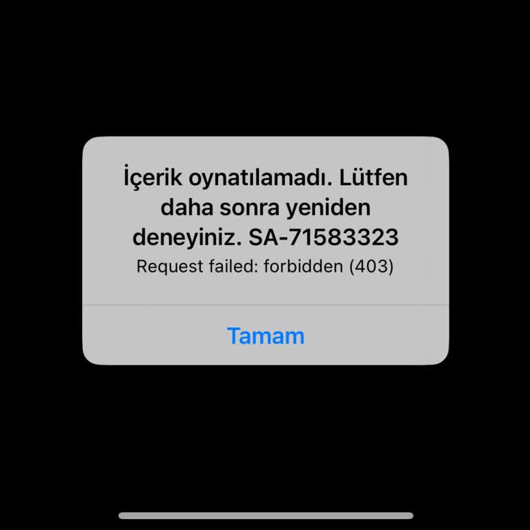 Bein Connect Wi-Fi Bağlantısında 403 Hatası Ve İçerik Oynatılamıyor