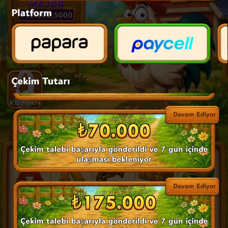Google Play Cluck Carnival Uygulamasındaki Papara Ve Paycell Çekim Taleplerim 14 Gündür Ödenmedi