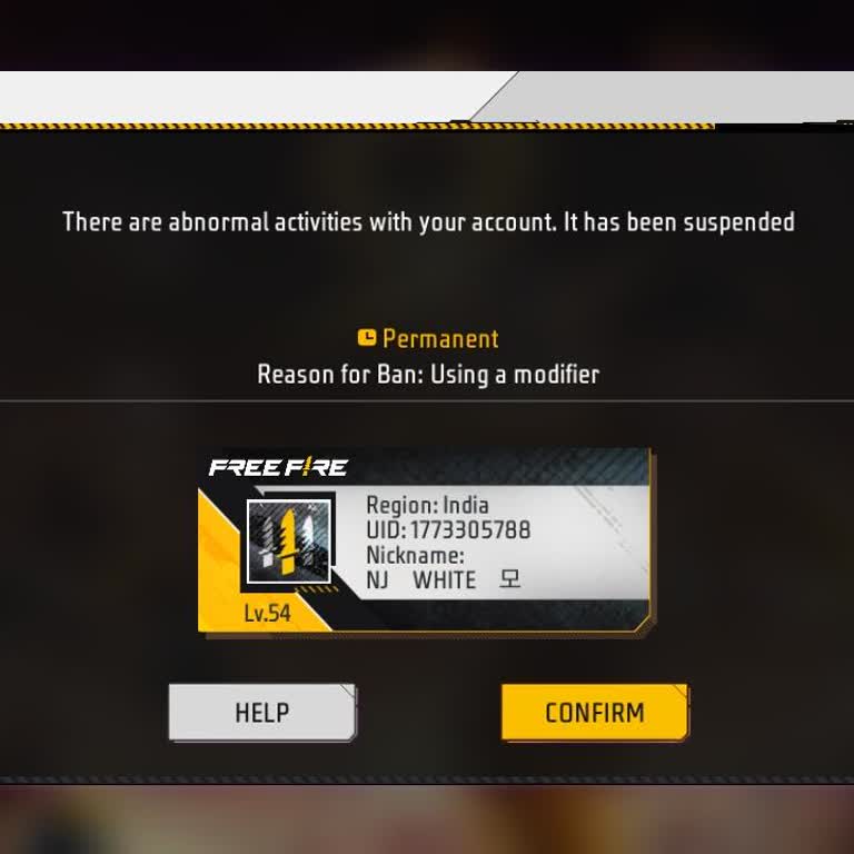 Free Fire Permanent Ban for “Using a Modifier” – UID 1773305788 Appeal