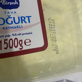 Tarihi Geçmemiş Bozuk Kaymaklı Tava Yoğurdu