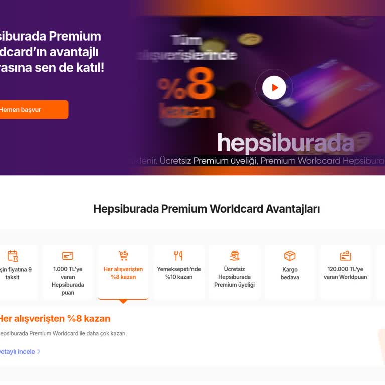 Hepsiburada Premium Worldcard Reklamı Yanıltıcı, %8 Kazanç Sınırlı Ve Kart İptali