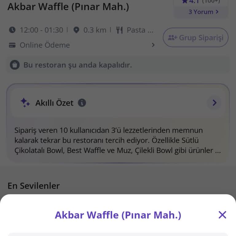 Kapanmış Restoranda Sipariş Hâlâ Hazırlanıyor Ve Canlı Destek Yok
