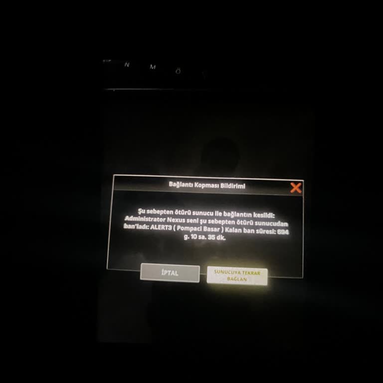 Alert3 Hatası Nedeniyle 694 Günlük Haksız Banla Karşılaşıldı