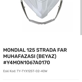 Stokta Olmayan Far Muhafazası Nedeniyle Motor Kullanılamıyor