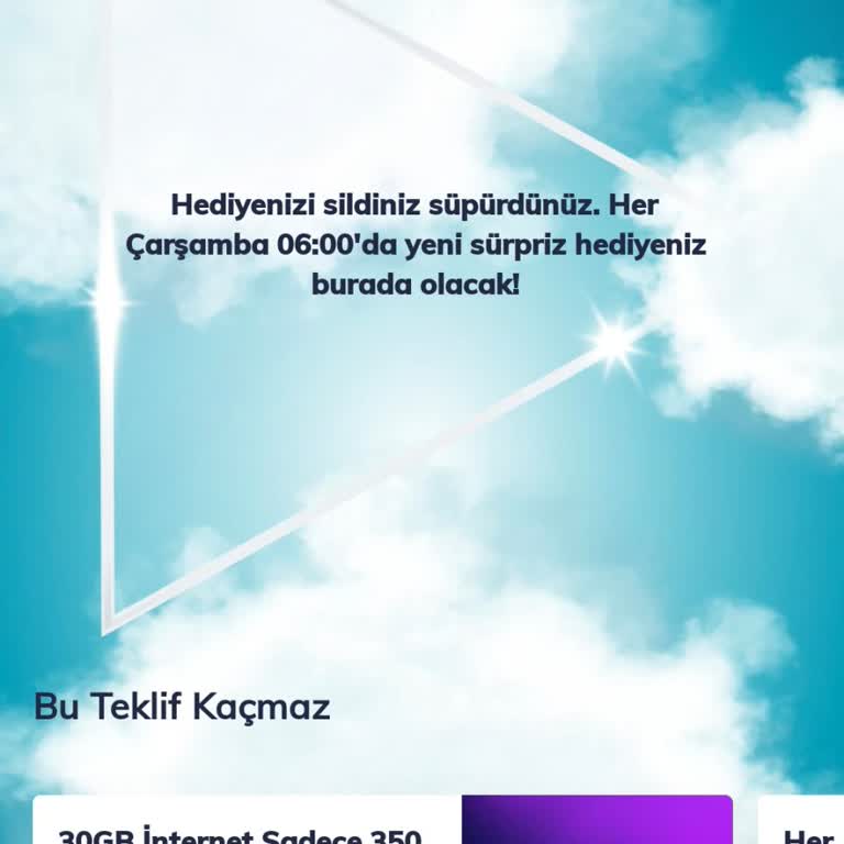 Online İşlemler'de Çarşamba Hediyesi Alınamadı