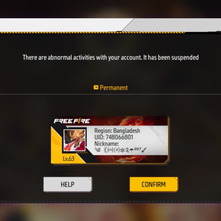 Garena Free Fire Account Suspended for Abnormal Activity Without Explanation