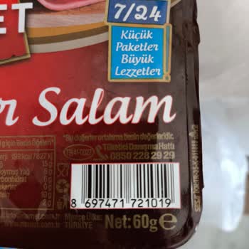 Namet Fıstıklı Hindi Salam Ürünün Kalite Sorunu Ve Yetersiz Müşteri Desteği