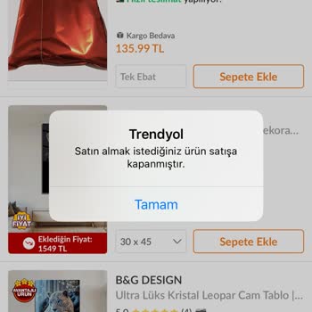 Trendyol Uygulamasındaki Hata Nedeniyle İndirimli Fiyatı Kaçırdım