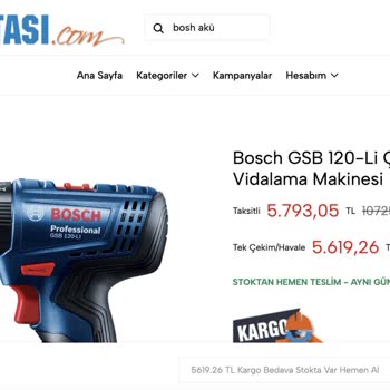 Çift Akülü Vidalama Makinesinde İkinci Akü Eksik, Firma Cevapsız