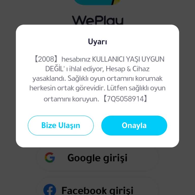 Redmi Note 12'de WePlay Yaş Uyarısı Nedeniyle Giriş Engeli