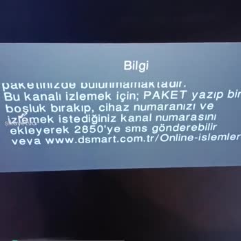 D-Smart Sinema Kanalları Yok