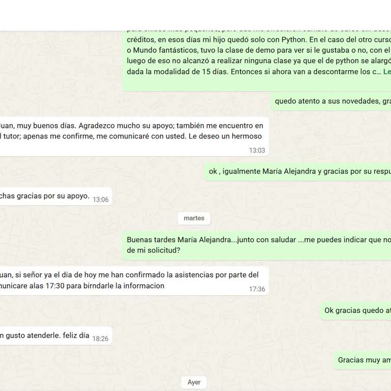 Reclamo a Kodland por servicio no entregado, solicito reembolso de importe