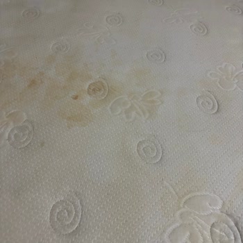 Net Koltuk Yıkama İşlem Sonrasında Yatak Son Derece Kirli Ve Lekeli Kaldı