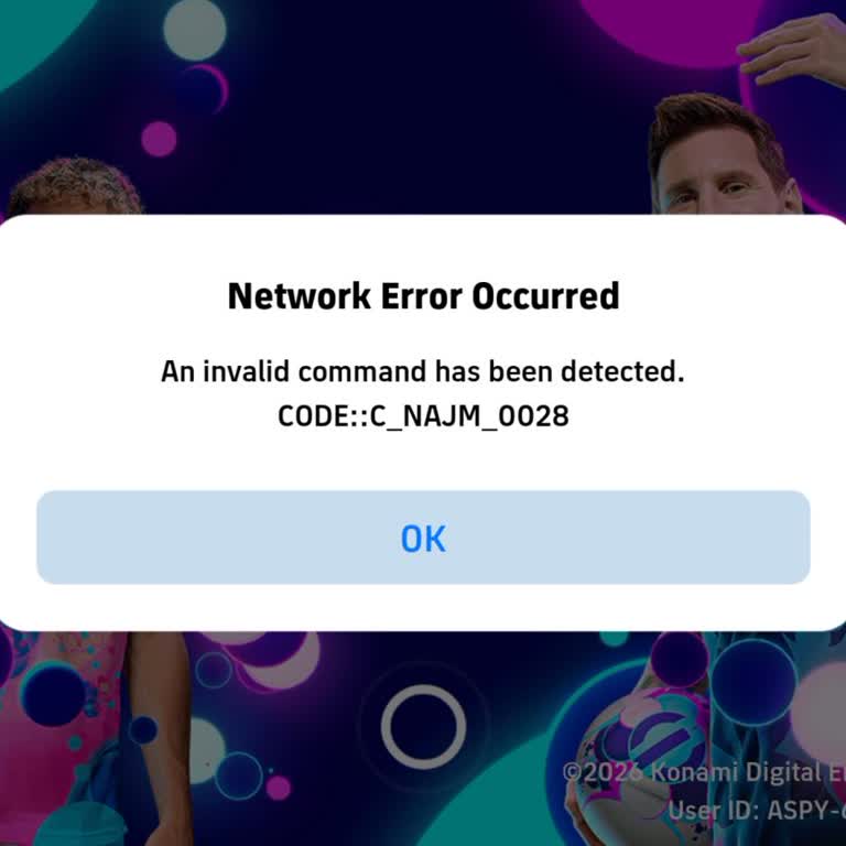 eFootball 27 Mobile Account Hacked and Network Error C_NAJM_0028